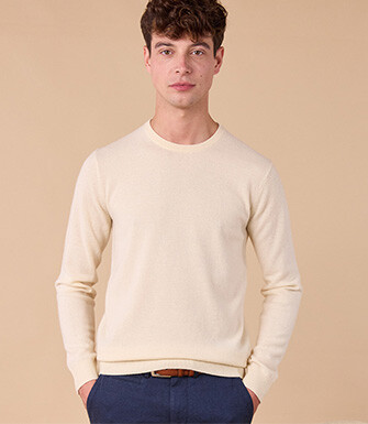 Men's wool Jumper – Ecru - CONAN