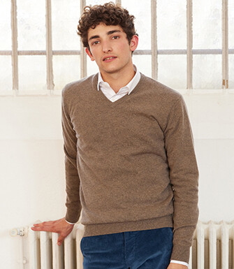Mens's sweaters: lambswool and cotton/cashmere | Bexley