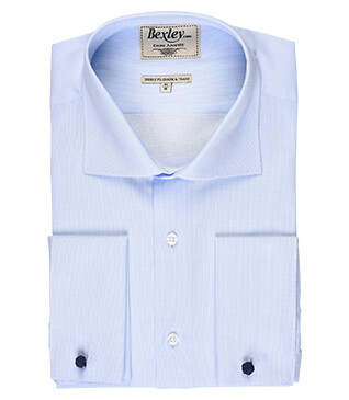 Pale Blue shirt with cufflinks - PAOLO
