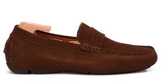 Havana Suede Men's Driving Moccasins - SEACREST II