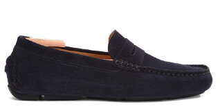 Navy Suede Men's Driving Moccasins - SEACREST II