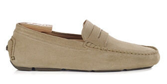 Dark Beige Suede Men's Moccasins - SEACREST II