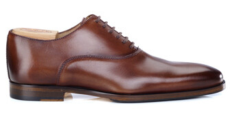Patina Cognac Oxford shoes - Rubber pad - TREMEZZO PATIN