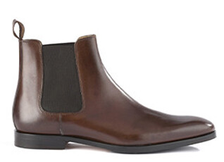 Chocolate Leather Chelsea Boots - BERGAME PATIN