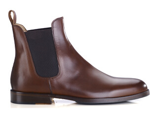 Patina Chestnut Chelsea Boots - FLAGER PATIN