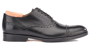 Black Oxford shoes - Rubber pad - HILCOTT PATIN