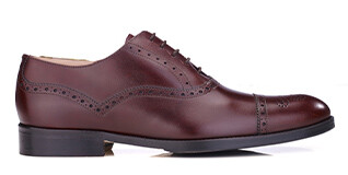 Burgundy Oxford shoes - Rubber pad - HILCOTT PATIN