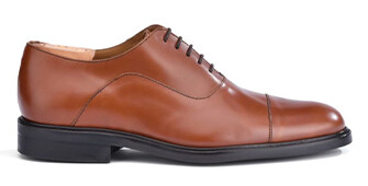 Chestnut Oxford shoes - Rubber outsole - BRACKLEY GOMME CITY