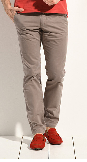 Taupe Chino trousers for men - KEATON