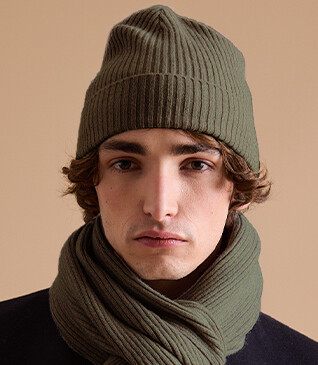 Green Wool Beanie Hat - BENNETH