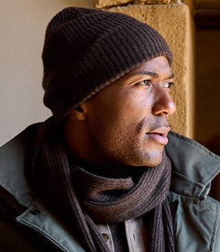 Dark Chocolate Hazelnut Wool Beanie Hat - BENNETH