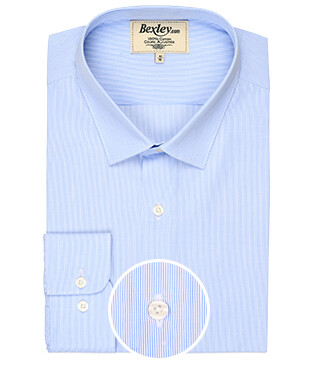 White shirt with blue stripes - ANSELME