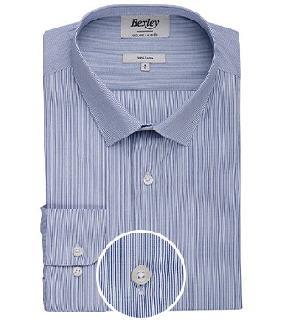 Navy shirt with white stripes - ANSELME