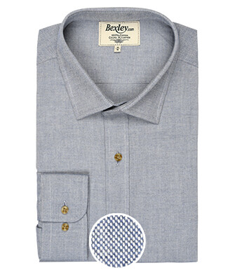 Blue Light Grey Oxford shirt - EVRARD