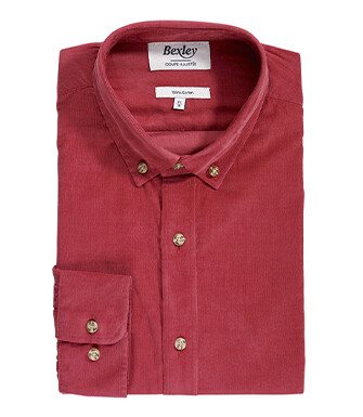 Dark Coral Corduroy shirt - WAYNE