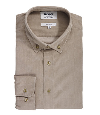 Taupe Clair Corduroy shirt - WAYNE