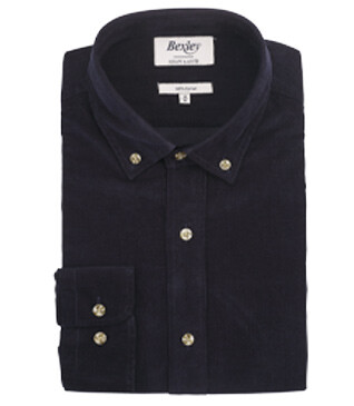 Navy Velvet shirt - WAYNE