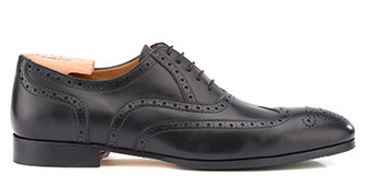 Black Oxford shoes - Leather outsole with rubber pad - SURREY PATIN