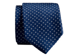 Prussian Blue Squared Silk Tie