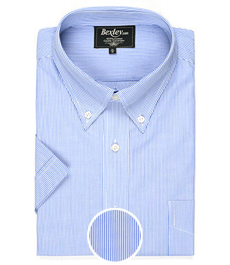 White and Blue striped shirt - Pocket - TRENT MC