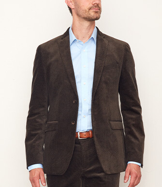 Men's Brown Suit Blazer - LÉONTILDE