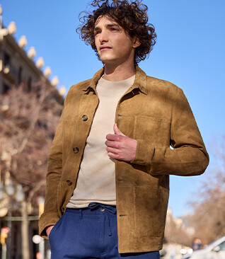 Tobacco Leather Jacket - FAUSTIN