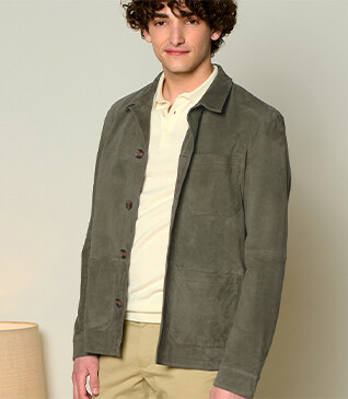 Lime Green Leather Jacket - FAUSTIN