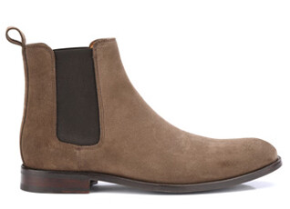 Taupe Suede Chelsea Boots - DAWSON II GOMME