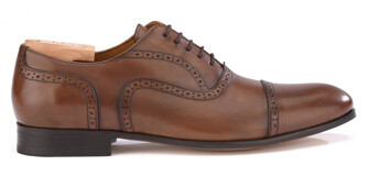 Patina Chestnut Men's Oxford shoes - Leather outsole - ALLINGTON
