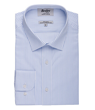 White shirt with light blue stripes - GEOFFROY