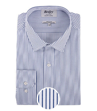 Men's Blue striped shirt - GEOFFROY