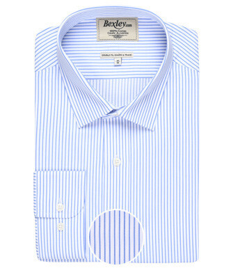 White shirt with blue stripes - GEOFFROY