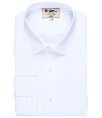 White Cotton shirt - Straight collar - NORBERTIN