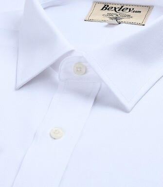 White Cotton shirt - Straight collar - NORBERTIN