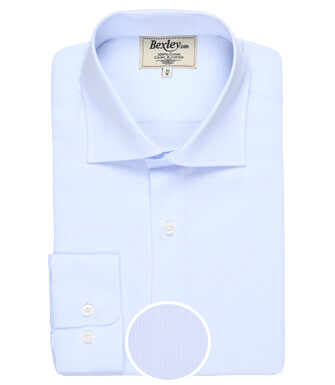 Light Blue Cotton shirt - Italian collar - ANGELO