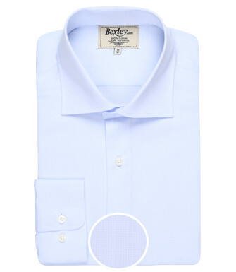Light Blue Cotton shirt - Italian collar - ANGELO