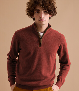 Spice Melange half-zip wool jumper - KEITHY