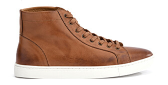 Patina Chestnut high top trainers - HAWTHORNE