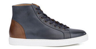 Patina Navy high top trainers - HAWTHORNE