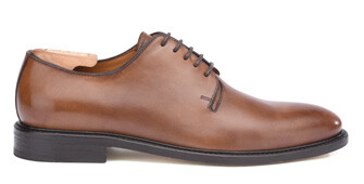 Patina Chestnut Oxford shoes - Leather outsole - CHINGFORD