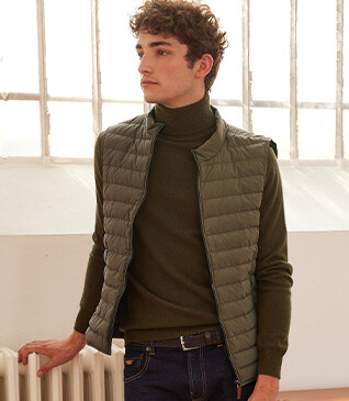 Khaki Down Gilet - NIELS II
