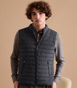 Charcoal Down Gilet - NIELS II