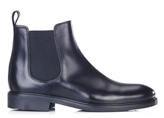 Black Leather Chelsea Boots - FANGLER GOMME CITY