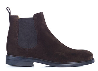 Brown Suede Chelsea Boots - FANGLER GOMME CITY