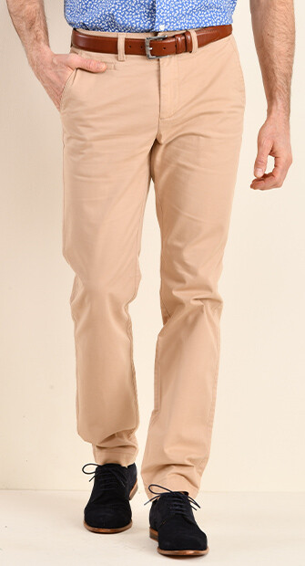 Dark Beige Chino trousers for men - JERRY II