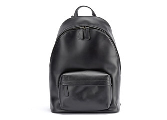 Black Men's leather backpack