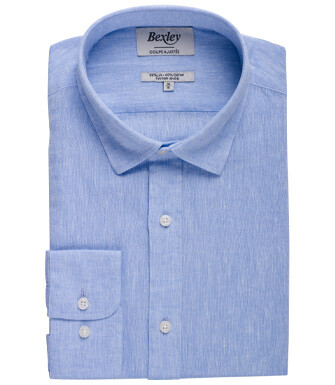 Taupe cotton linen shirt - SILBERT