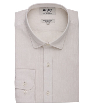 Ecru Chambray cotton linen shirt - SILBERT