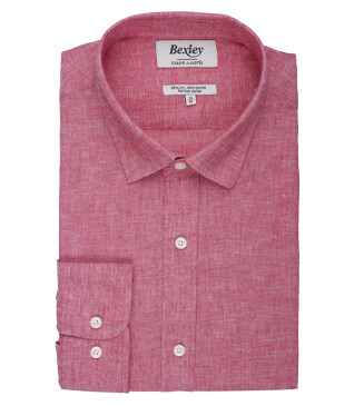 Red Chambray cotton linen shirt - SILBERT