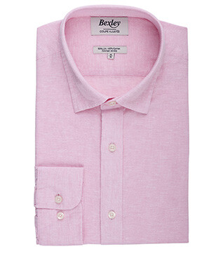 Pink Chambray cotton linen shirt - SILBERT